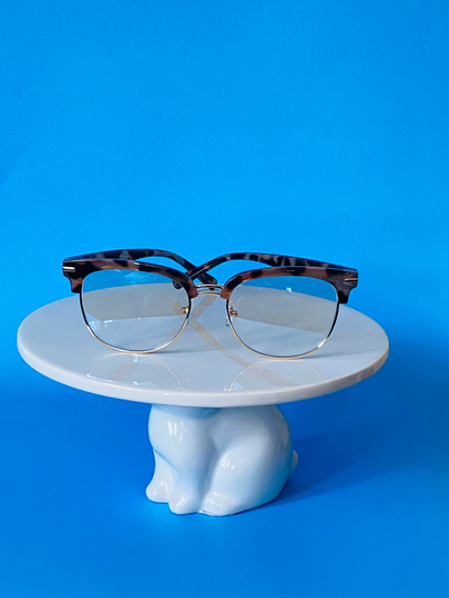 Tortoiseshell Brow Rim Glasses