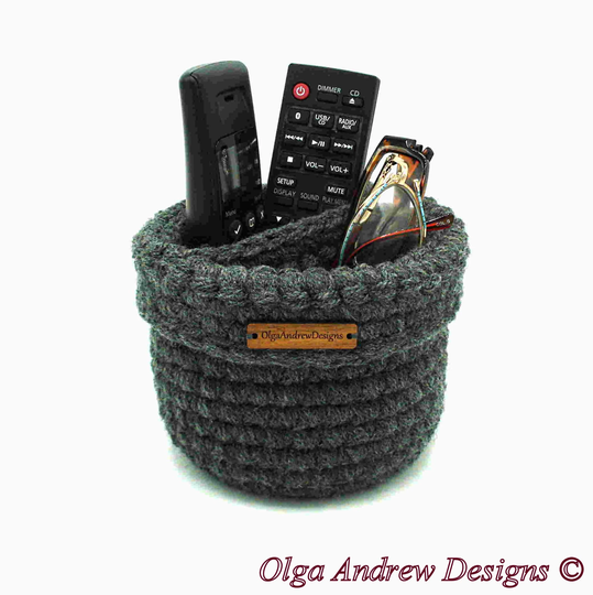 Divided Round Medium Phone/Remote/Glasses Holder Stand, Nightstand Holder, Remote Phone Bedside Organizer, Olgaandrewdesigns