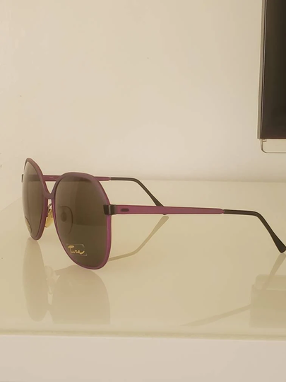 Vintage Sunglasses Turatech Mod 18. Unisex Frame Italy. Purple. New Old Stock. Very Popular Fashion