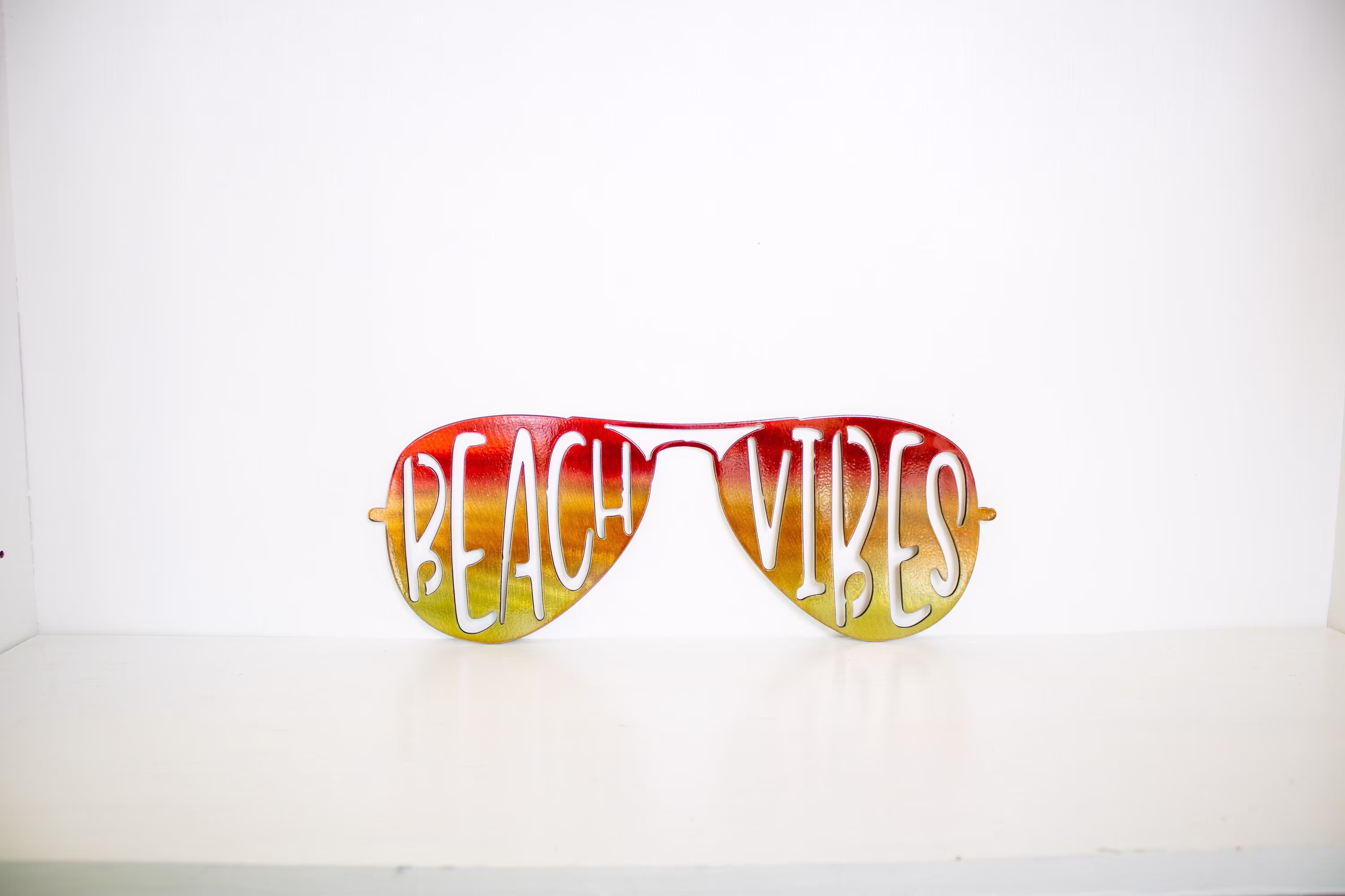 Beach Vibes Sunglasses Metal Wall Art Decor