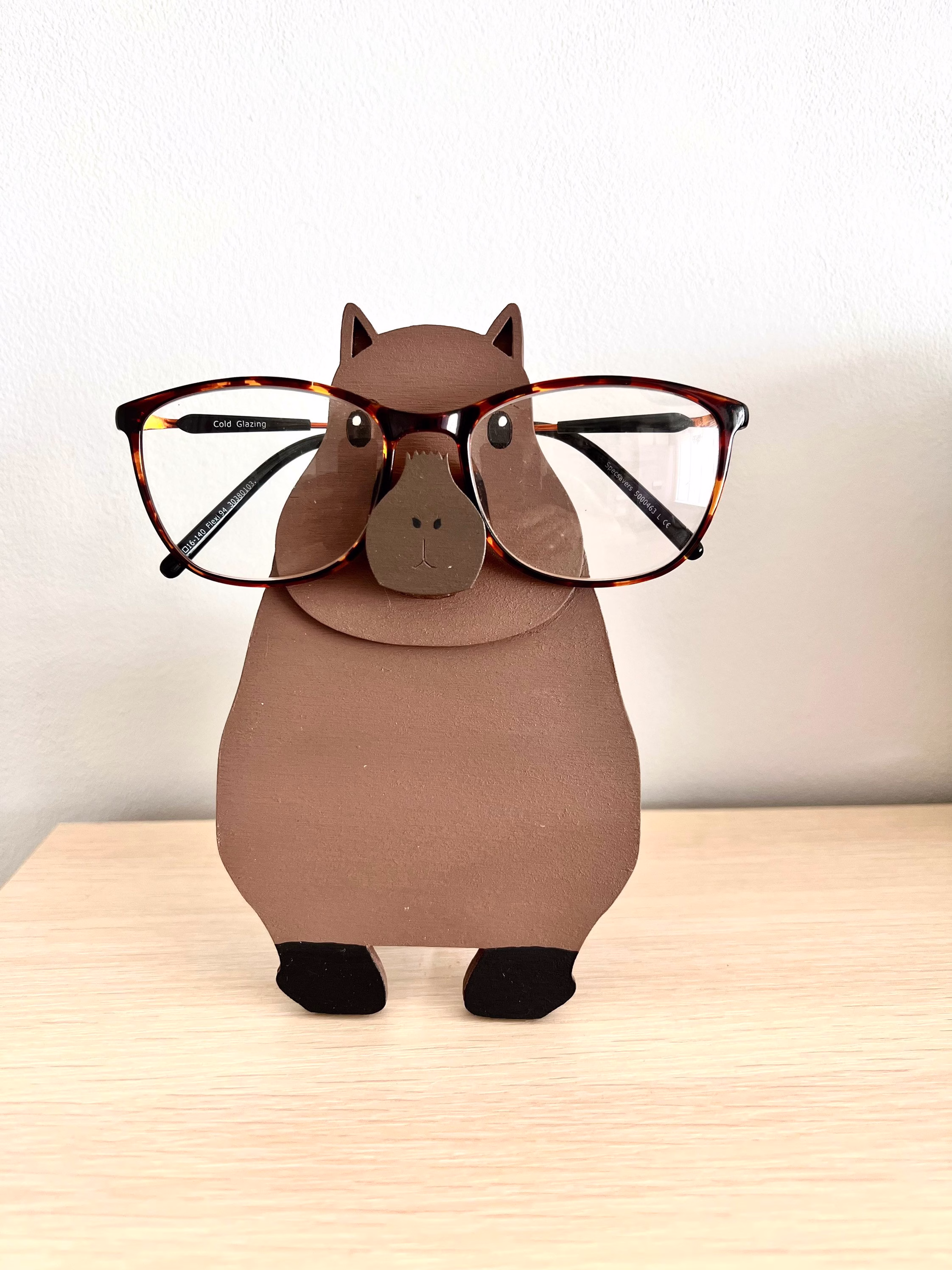 Capybara Eyeglasses Stand Holder, Wooden Glasses Stand, Holder