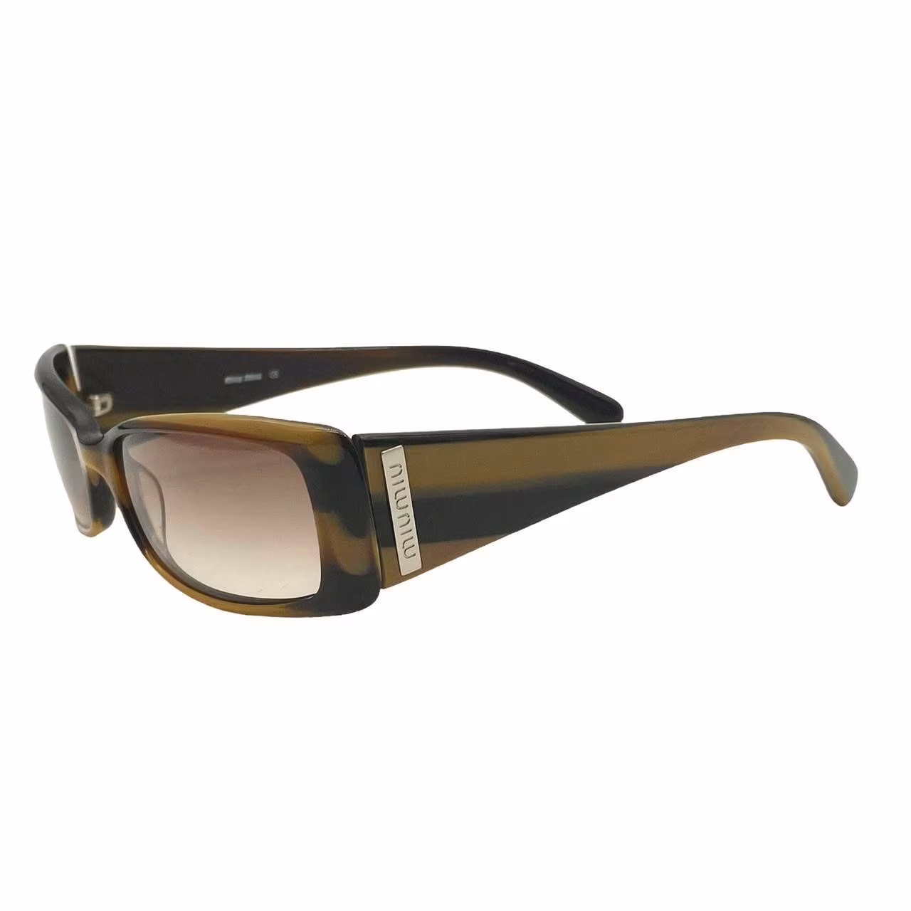 Miu Sunglasses - Authentic Chunky Logo in Brown Vintage Genuine 90S Y2K