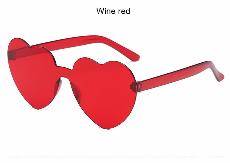 Red Heart Shaped Sunglasses | Harry Style Sunglasses