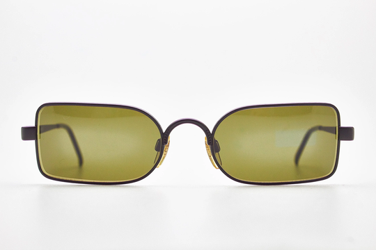 Oliver By Valentino 1859 956 51-18 135 Italy Rare Vintage Man Glasses Black Tone Eyewear Steampunk Frame Woman Sunglasses Rectangular Retro