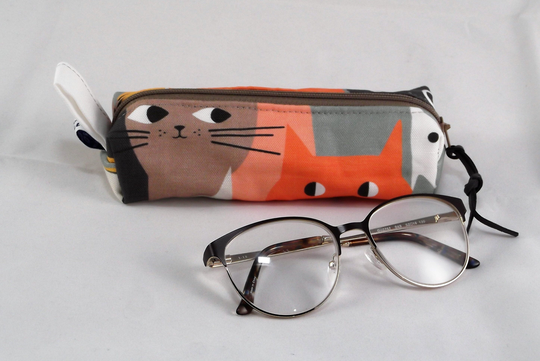 The Cats Zippered Fabric Glasses/Pouch/ Cosmetic Pouch/Fabric Pencil Case
