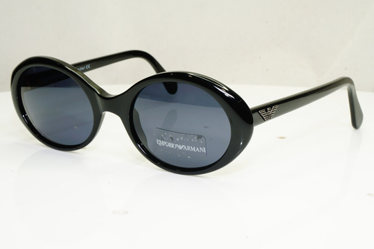 Authentic Emporio Armani Womens Vintage Sunglasses Black Oval 541 020 30679