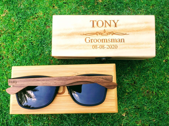 Groomsmen Gift, Sunglasses, Custom Wooden Sunglasses, Personalized Wood Unique Gift Ideas For Men Love