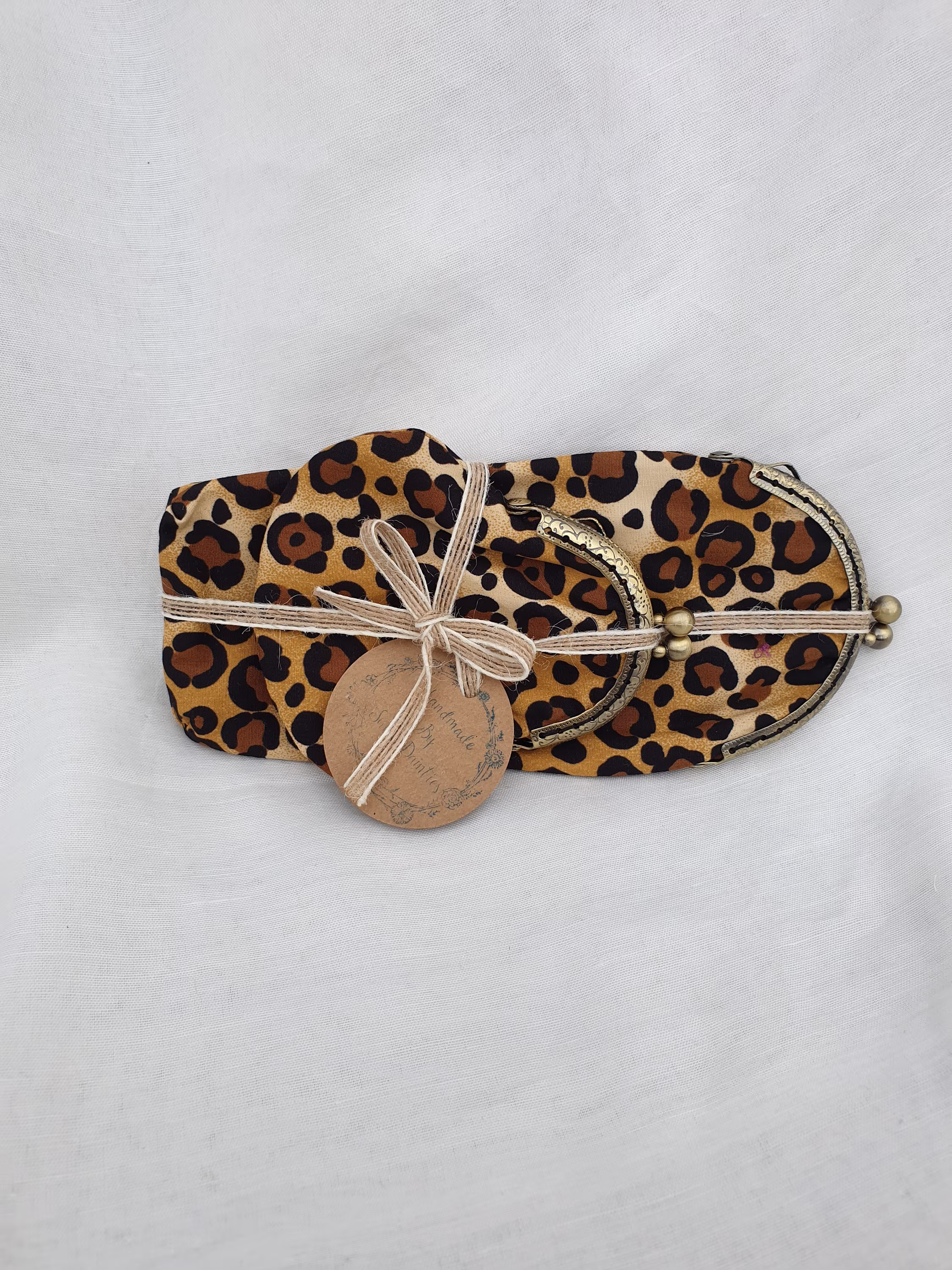Leopard Print Glasses & Coin Purse Gift Set/Kiss Clasp Purse/Kiss Case/Change Purse/Leopard Set