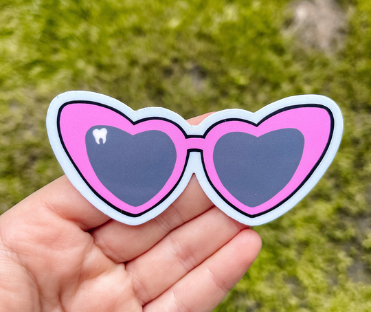 Dental Sunglasses Sticker | Cat Eye Hygienist Dentist Assistant
