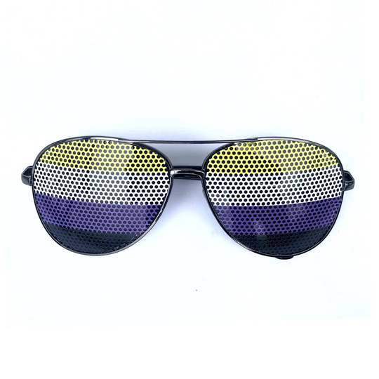 Non Binary Pride Flag Graphic Sunglasses