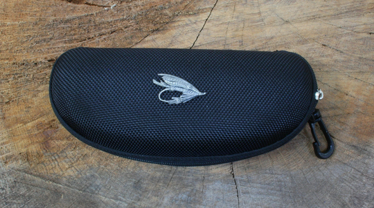 Fishing Fly Canvas Glasses Case Black Protective Moulded Sports Christmas Gift Free Engraving 130 Cg
