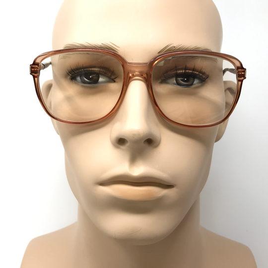 Vintage Safilo Elasta Eyeglasses Glasses Frame Brown Square Used Eyeglass Frames Retro Italy