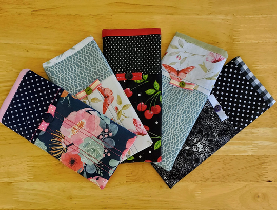 Eyeglass Cases With Beautiful Flower, Butterfly & Cherry Print Fabric
