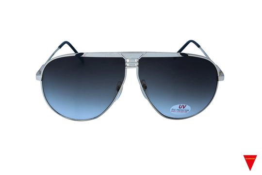 80's Gold Aviators Sunglasses Unworn Original Vintage Frame With Dark Gray Lenses