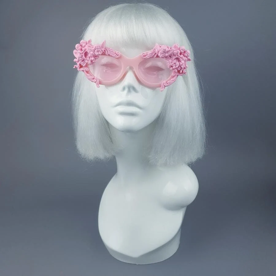 Pastel Pink Cherub & Filigree Sunglasses