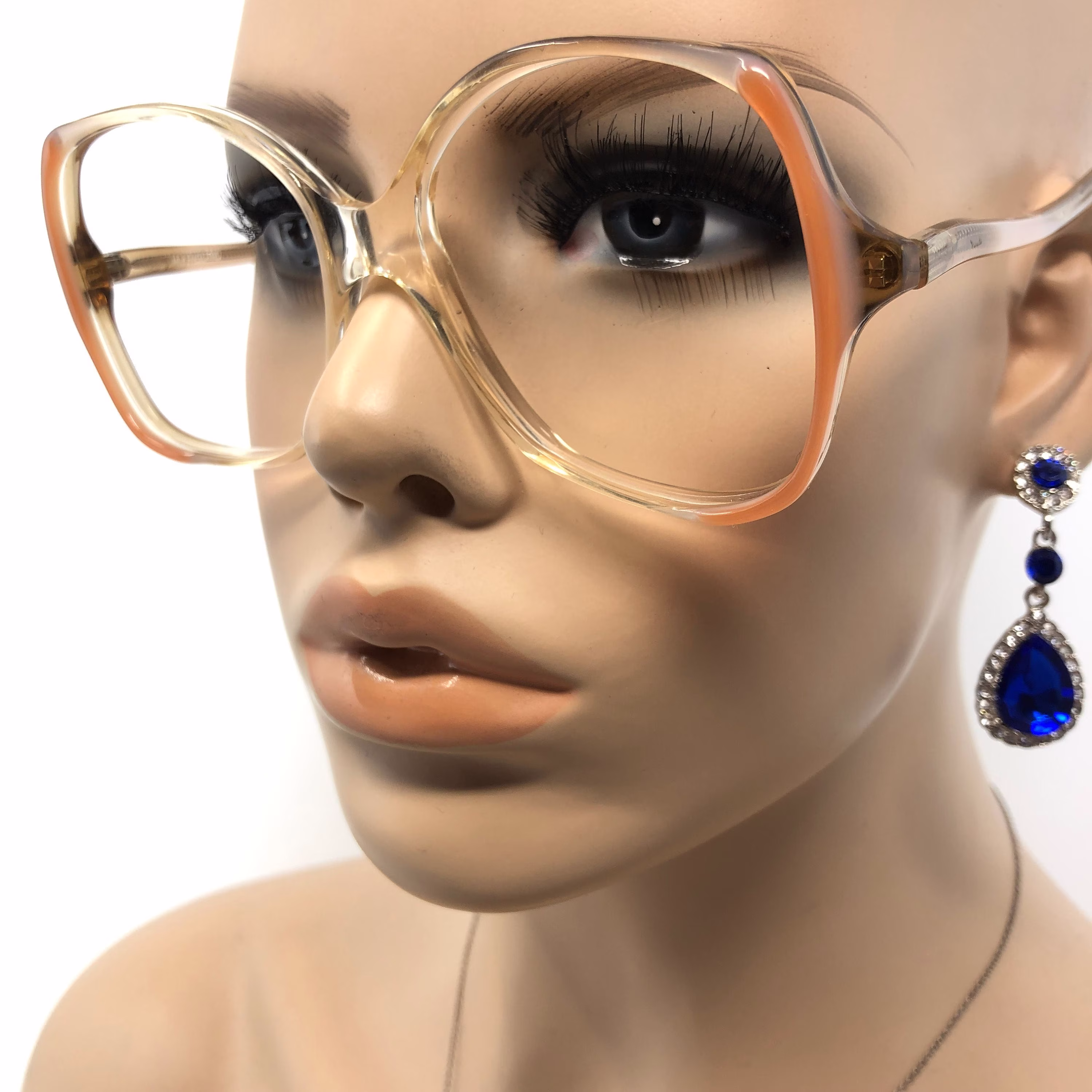 Vintage Oversized Eyeglasses Jay England Bunny Glasses Frame Clear Used Eyeglass Frames Retro