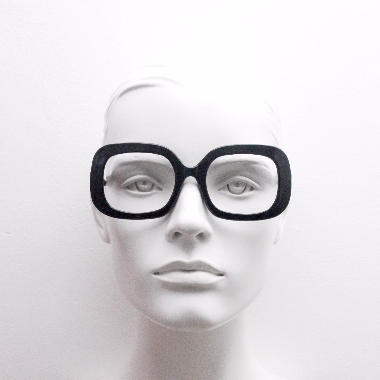 90S Vintage Oversized Black Glasses. Large Square 60S Mod Design Optical Frames. Prescription Eyeglasses. Rx Spectacles. Unused Nos
