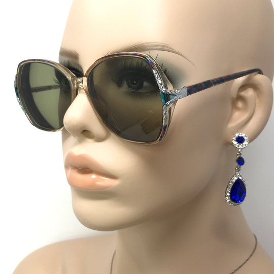 Vintage Clipwelll Cindy Prescription Sunglasses Eyeglasses Glasses Frame Clear Butterfly Used Frames Retro