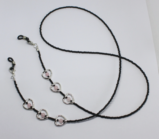 Eyeglasses Chain, Gemstone Hearts Sunglasses Spectacles Holder, Glasses Gift For Her