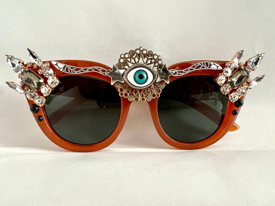 3rd Eye Embellished Statement Unique Sunglasses