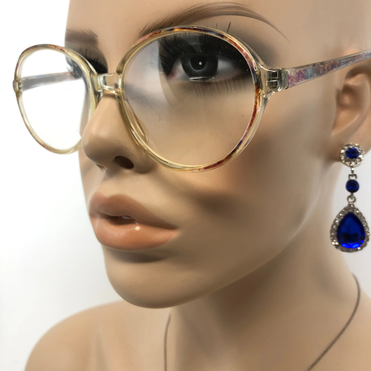 Vintage Round Eyeglasses Dunelm Glasses Frame Clear Pink Used Eyeglass Frames Retro
