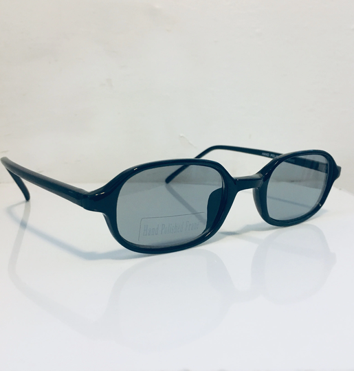 Vintage Black Slim Sleek 90S 1990S Sunglasses, Mens Shades, Unisex Grey Lenses, Shades UK