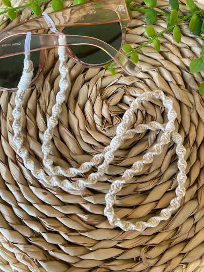 Cream Beige Sunglasses Chain, Boho Fashion Accessories, Glasses Holder, Hanging Cord, Gift For Mum, Eyeglass Cord