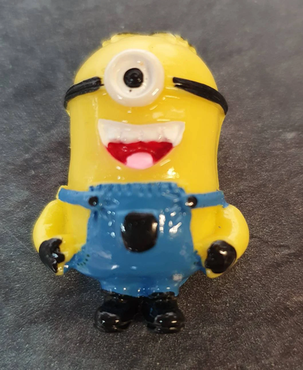 Unisex Cartoon Minions Solid Plastic 3D Badge Pin One Size Gift Idea