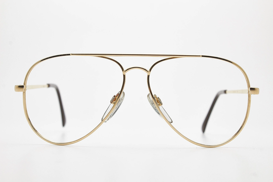 Vintage Man Eyewear Luxottica 146 Gold Plated 18K Oversize Metal Frame Man's Luxury Woman Glasses Aviator Elegant Sunglasses Retro 80