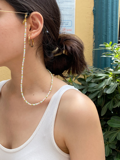 Beaded Sunglasses Chains, Pearl Face Mask Pearls Glasses Beaded Necklace, Bracelets