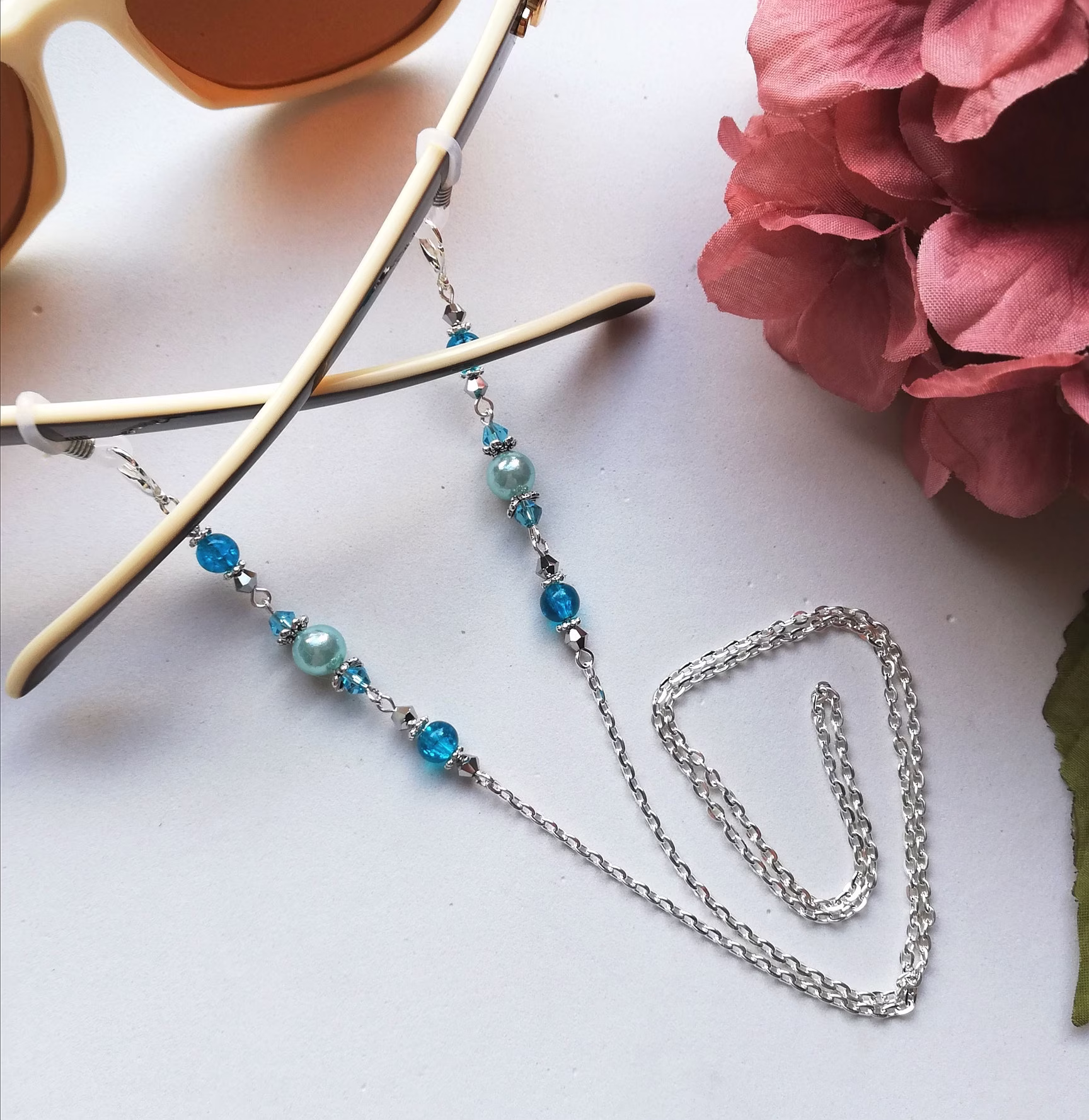 stylish Glasses Chain, Beaded Sunglasses Eyeglass Holder, Face Mask Chain