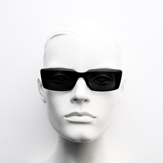 Caroline Bk 90S Vintage Cat Eye Sunglasses. Razor Sharp Black Matt Micro Cateyes. Unused Nos Cateye