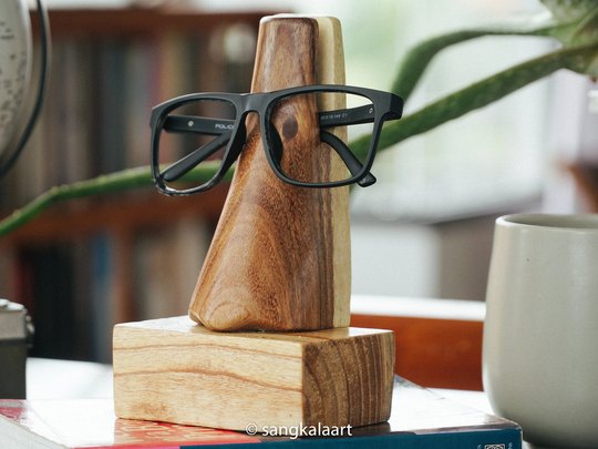 Nose Eyeglasses Stand, Glasses Holder, Wooden Sculpture, Sunglasses, Room Decor, Personalized, Anniversary Gift, Birthday, Mom