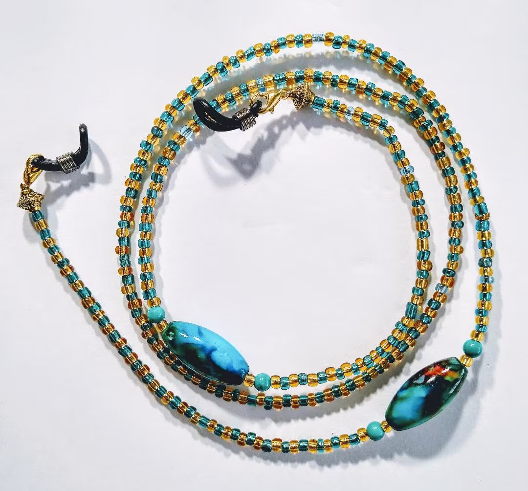 Glasses Chain, Beaded Glasses Turquoise Sunglasses Mother's Day Gift From Daughter, Birthday For Grandma