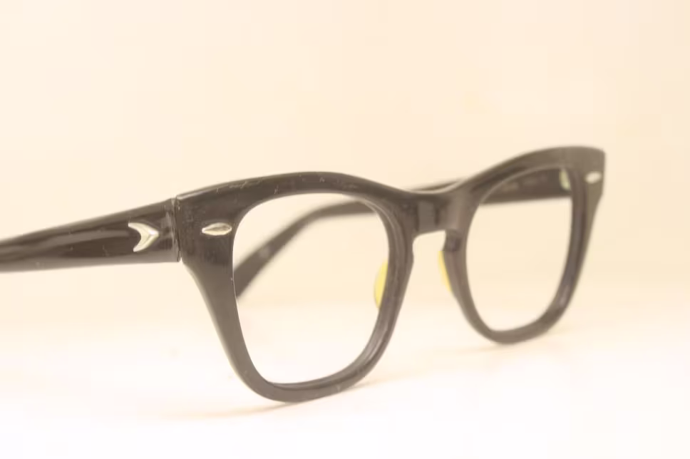 Black Horn Rim Glasses Vintage B&l Frames 1960S
