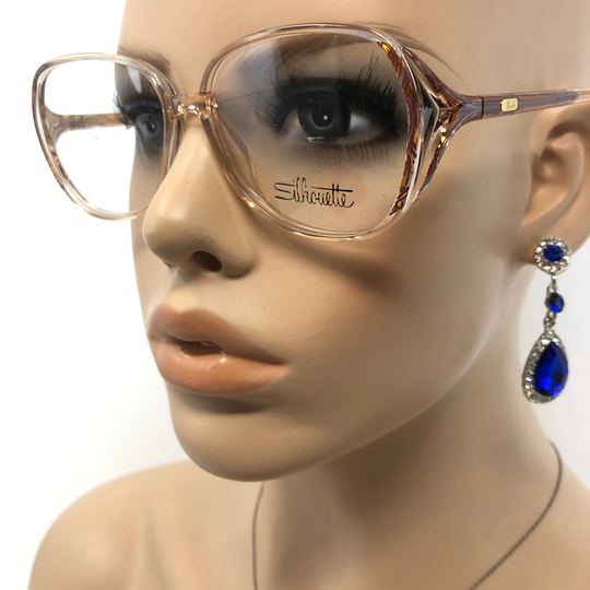 Vintage Silhouette M1810 Eyeglasses Glasses Frame Pink Brown Square Used Eyeglass Frames Retro