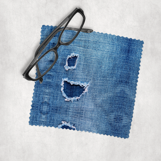 Jeans 1 - Microfiber Lens Cleaning Cloth For Eyeglasses, Cameras, Smartphones & All Screens