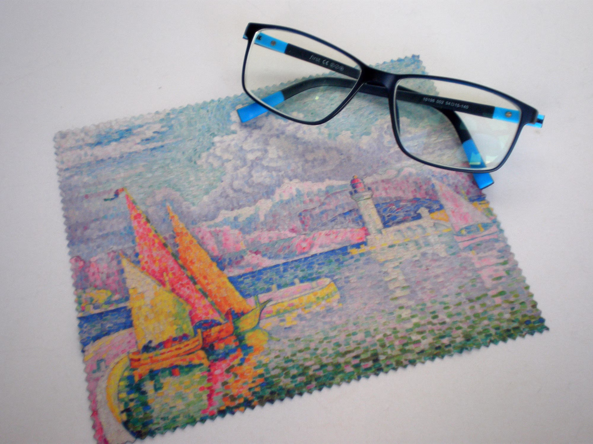 Glasses Cleaning Cloth, Paul Signac, Cleaning, Microfiber Painting Glasses Port Of Antibes