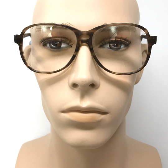 Vintage Pacer Eyeglasses Glasses Frame Brown Tortoiseshell Square Used Eyeglass Frames Retro