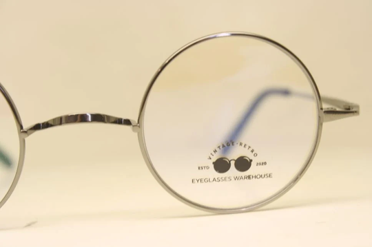 Gunmetal Round Retro Glasses Gandhi John Lennon Windsor Style Eyewear