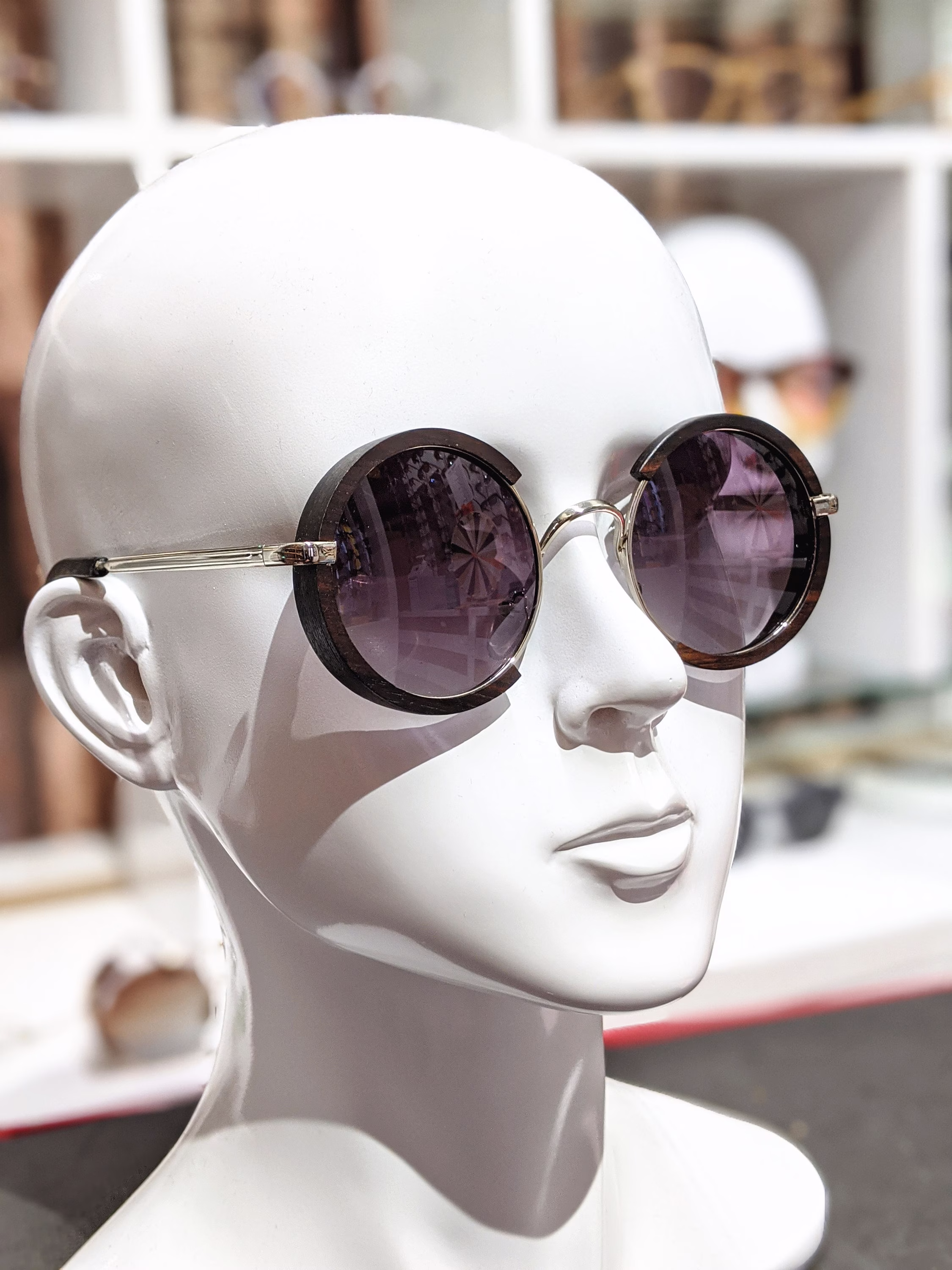Circle Wood Sunglasses Prescription Glasses Groomsmen Proposal Eye Frame