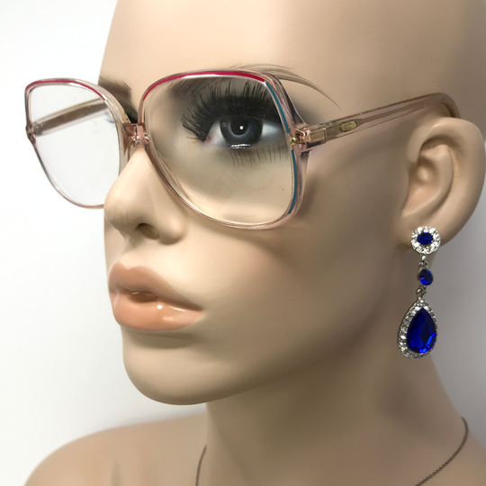 Vintage Silhouette M 1712 Eyeglasses Glasses Frame Clear Pink Square Used Eyeglass Frames Retro Austria