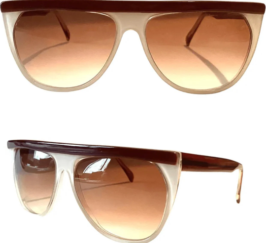 Vintage Asymmetrical Sunglasses, Deadstock, Oversized Sunglasses