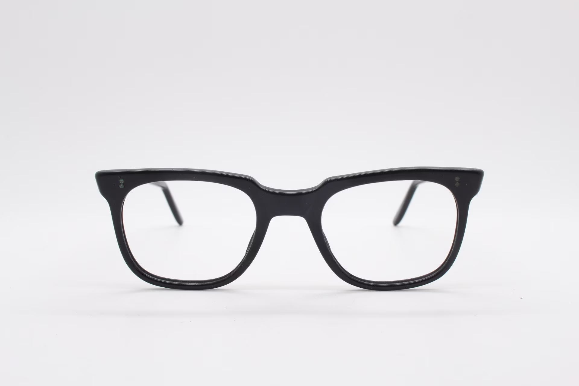 Vintage 50S Slim Wayfarer Design Glasses. Black Gloss Optical Frames. Prescription Nhs 524 Eyeglasses. Rx Spectacles