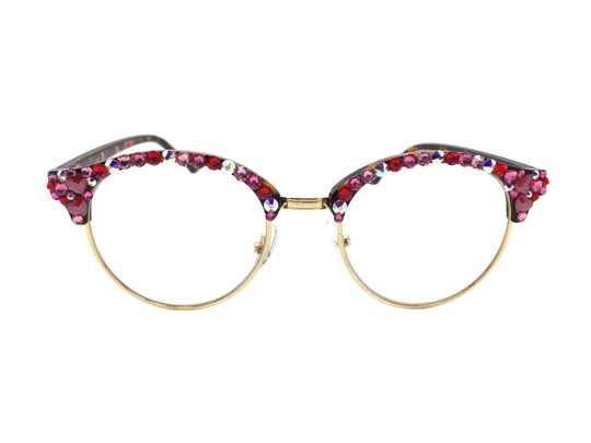1.25 Reading Glasses, Readers +1.25, Women's Eyeglasses, Heart Crystals