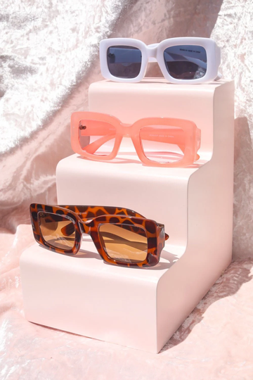 Seas The Day Chunky Rectangle Sunglasses - Celebrity Shades, Designer Sunglasses, Luxury Funky Trendy Sunnies