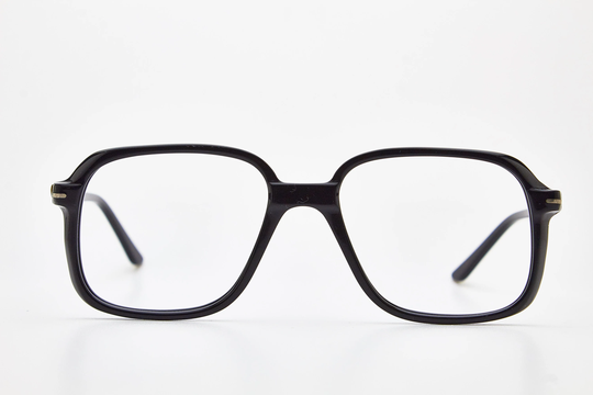 Vintage Woman/Man Glasses Persol Ratti 09117 52-18 Italy Acetat Black Square Frame Eyewear Classic Fashion