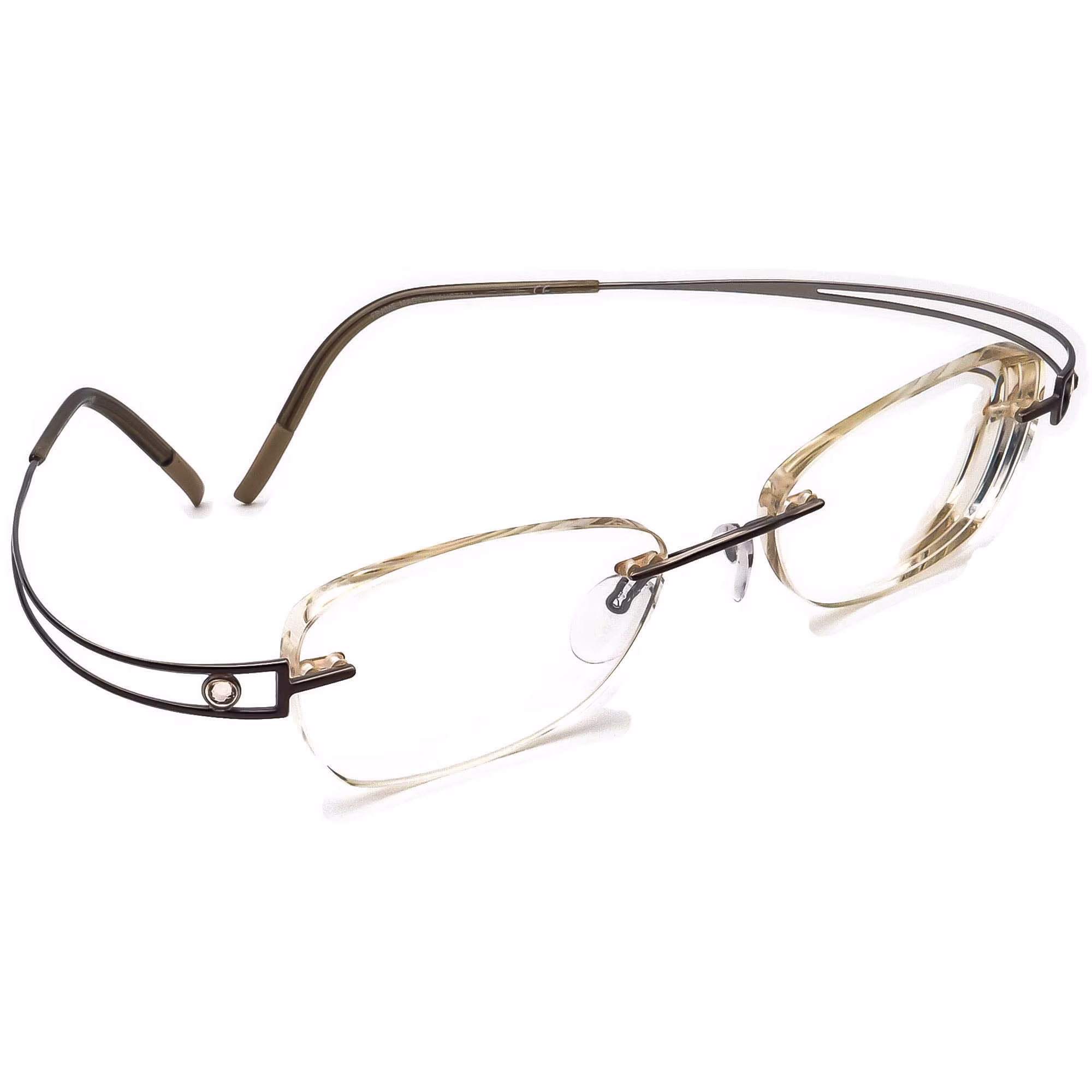 Silhouette Eyeglasses 6775 10 6050 Brown/Gunmetal Rimless Austria 46[]17 130