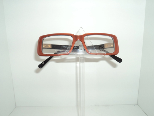 Emmanuelle Khanh Stylish Sunglasses/ Eye Wear, Cellulose Acetate With Metallic Inlays, Palm-Springs Style, Made in France