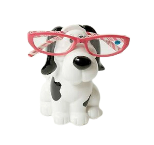Dog Glasses Or Spectacles Holder & Money Box - Black & White